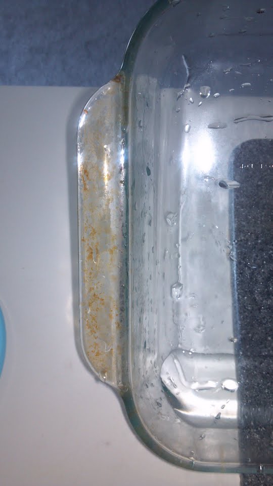 Pyrex glass grease stains