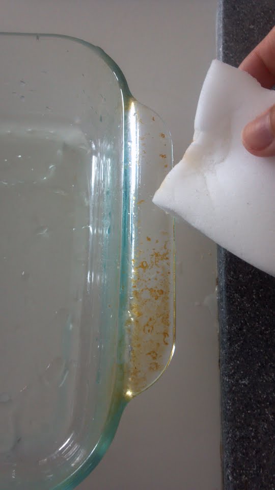 Cleaning Pyrex glass with a magic eraser