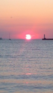 Sunset at Muskegon Pier Michigan