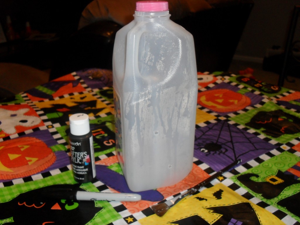 make a ghost out of a milk jug