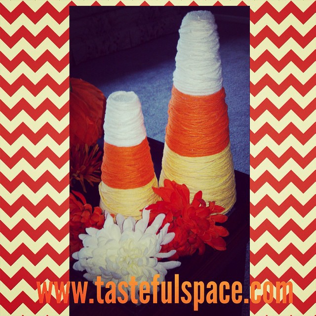 Candy Corn Cones are fun and easy to make for a Thanksgiving centerpiece