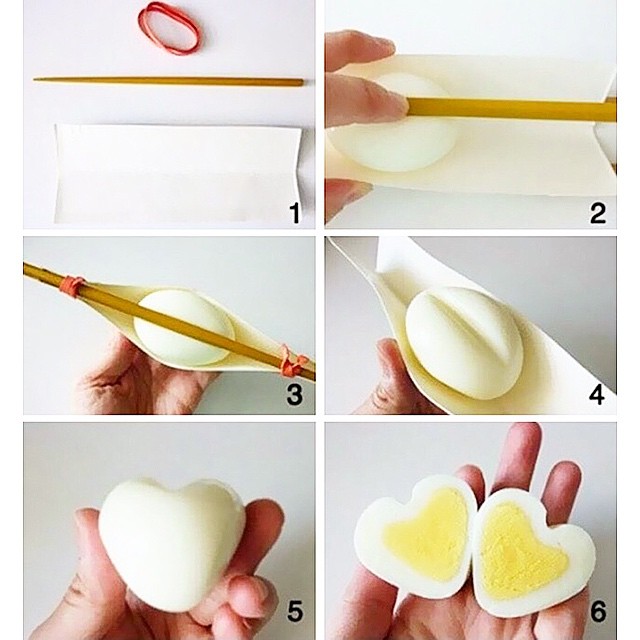 Heart Shaped Deviled Eggs