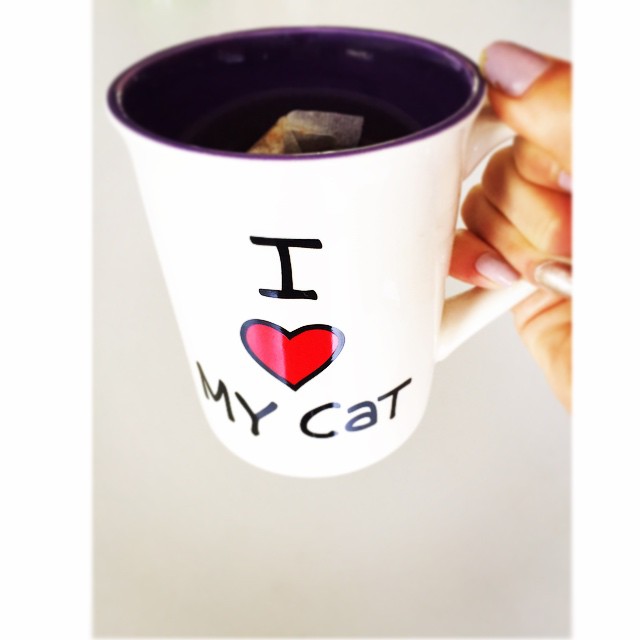 My “I Love My Cat” mug will help me get through Monday!