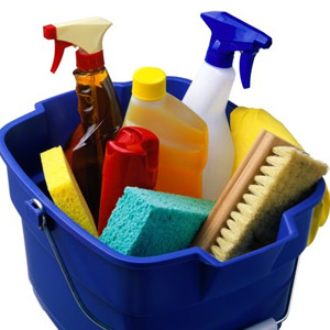 cleaning supplies bucket