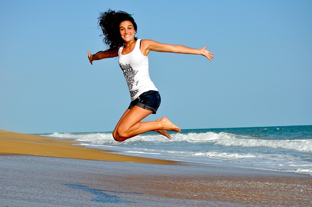 Feeling Energized and jumping in the air