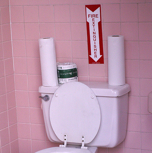 Transform Your Bathroom toilet paper pink wall