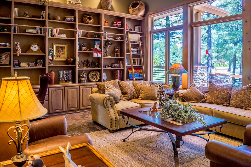 home décor cozy library furniture