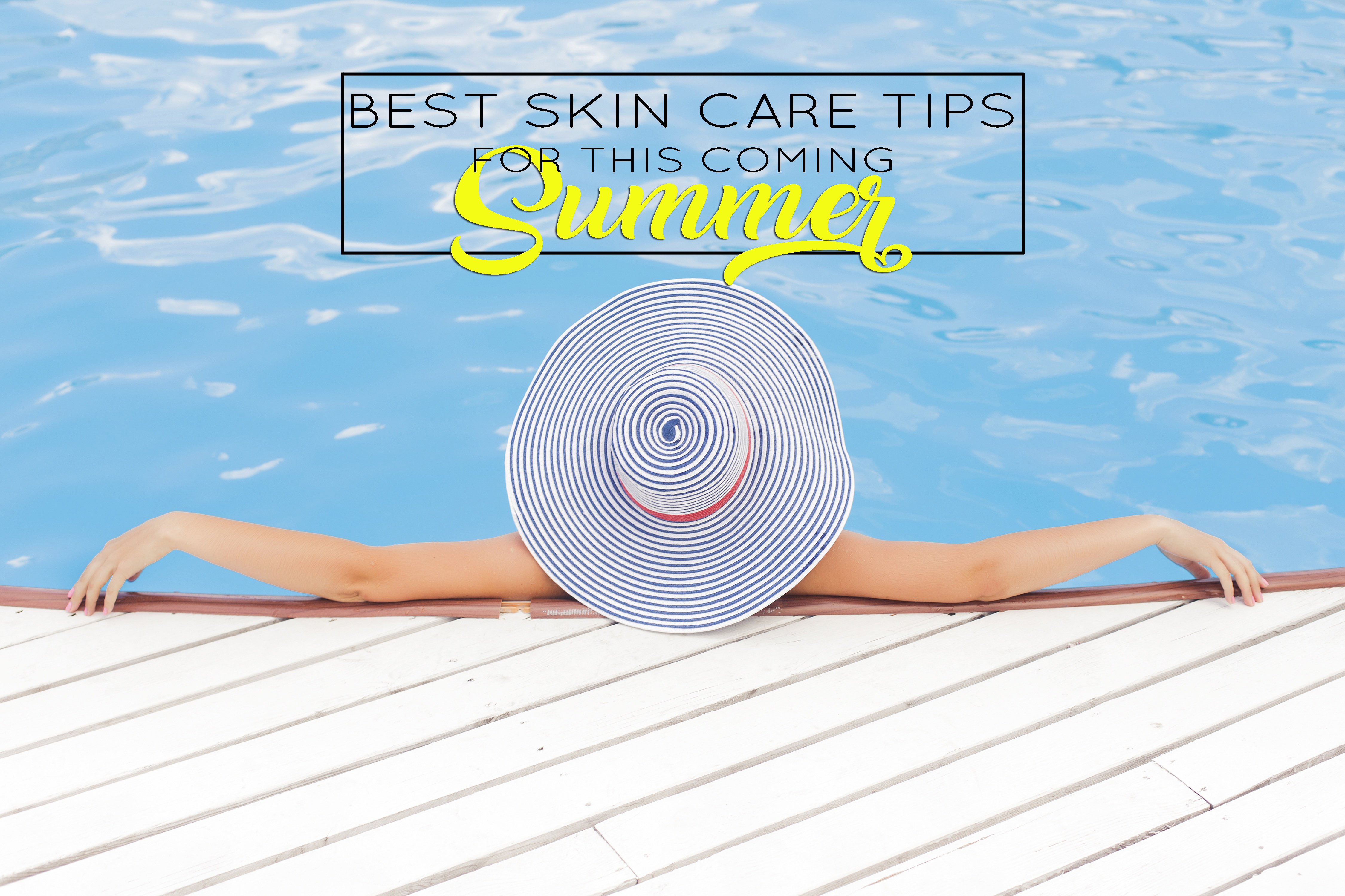summer skin care tips relaxing in sun with hat