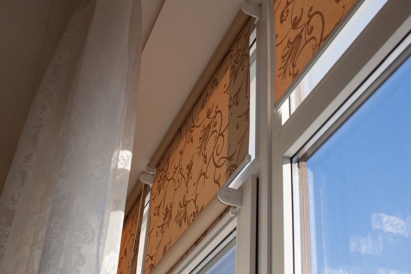 Roller Blinds on top of long windows