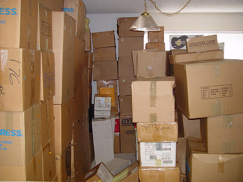 Getting Ready To Move Home? boxes stacked