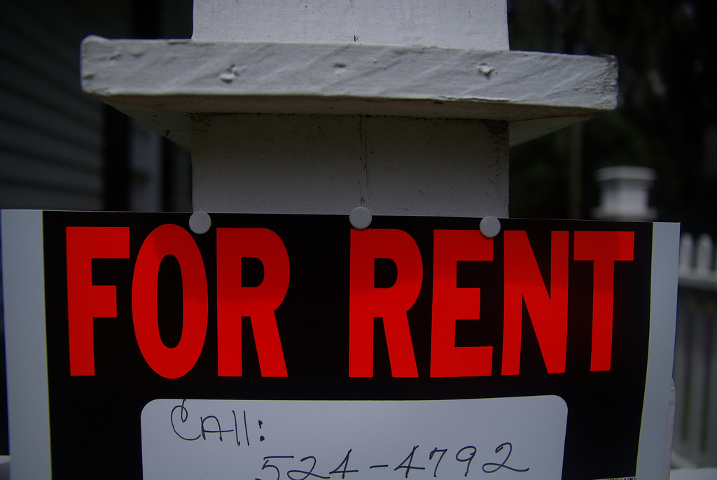 Tenants for rent sign