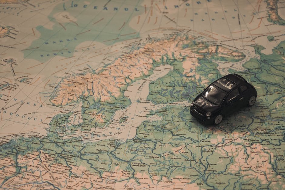 Top 5 Tips for Students Traveling in Europe car on map