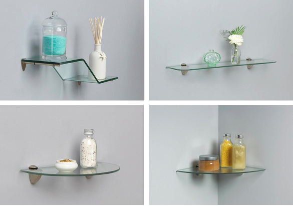Modernize Your Home with Decorative Glass Shelves in Interior