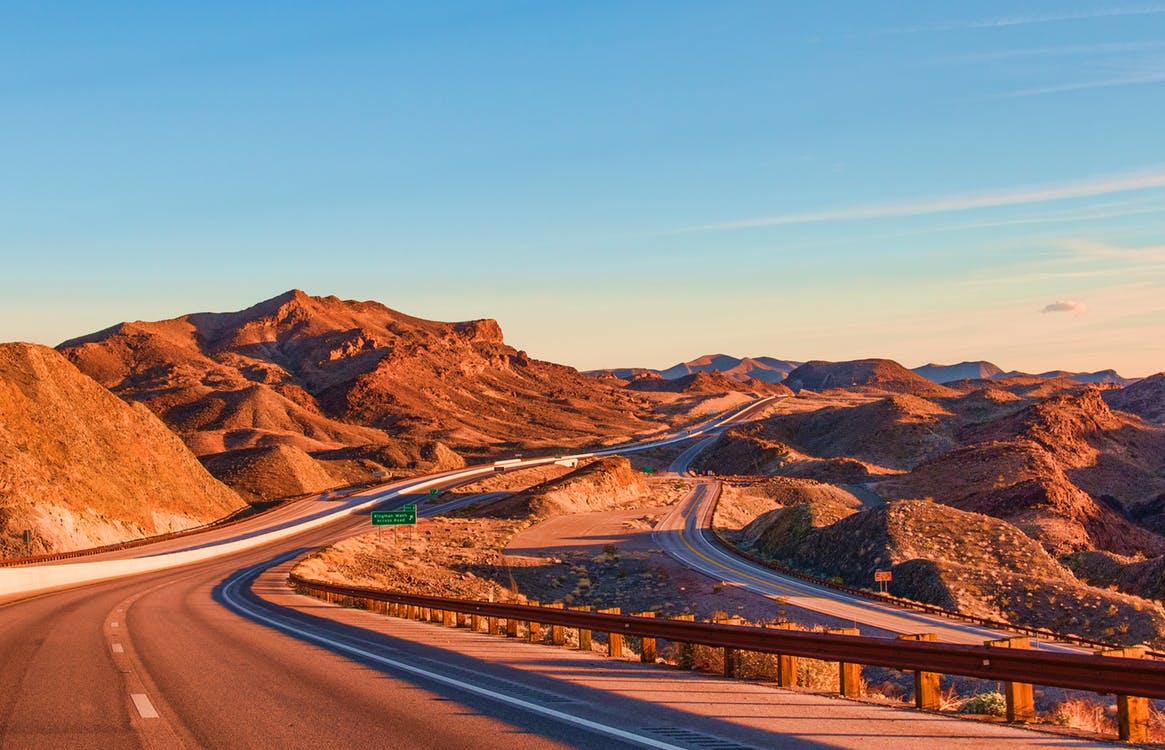 Drive Through The Endless Desert Of Nevada