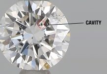 Diamond inclusions: Cavity