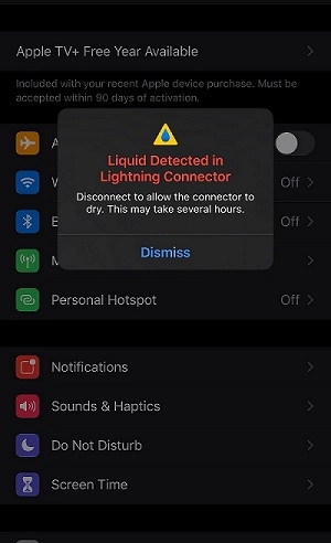 Causes Of iPhone's Liquid Damage To its Lightning Connector
