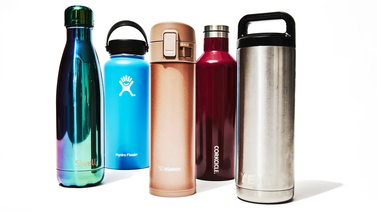 An insulated water bottle