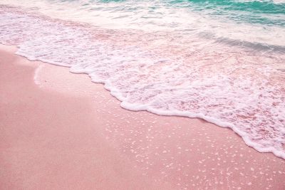 pink beach sand