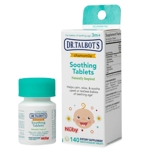 Gentle Teething Care with Dr. Talbot's Chamomile Tablets